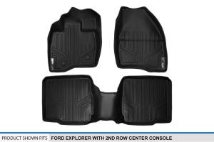 Maxliner USA - MAXLINER Custom Fit Floor Mats 2 Row Liner Set Black for 2015-2016 Ford Explorer with 2nd Row Center Console - Image 5