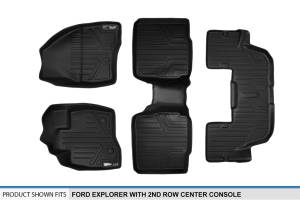 Maxliner USA - MAXLINER Custom Fit Floor Mats 3 Row Liner Set Black for 2015-2016 Ford Explorer with 2nd Row Center Console - Image 6