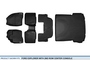 Maxliner USA - MAXLINER Floor Mats 3 Rows and Cargo Liner Behind 2nd Row Set Black for 2015-2016 Ford Explorer with 2nd Row Center Console - Image 7