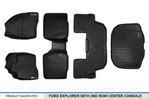 Maxliner USA - MAXLINER Floor Mats 3 Rows and Cargo Liner Behind 3rd Row Set Black for 2015-2016 Ford Explorer with 2nd Row Center Console - Image 7