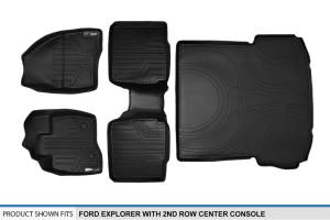 Maxliner USA - MAXLINER Floor Mats 2 Rows and Cargo Liner Behind 2nd Row Set Black for 2015-2016 Ford Explorer with 2nd Row Center Console - Image 6