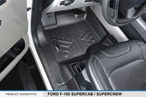 Maxliner USA - MAXLINER Custom Fit Floor Mats 2 Row Liner Set Black for 2015-2019 Ford F-150 SuperCrew Cab with 1st Row Bucket Seats - Image 2