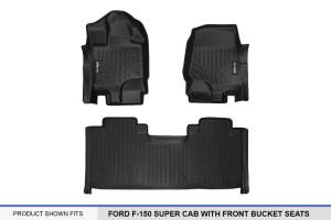 Maxliner USA - MAXLINER Custom Fit Floor Mats 2 Row Liner Set Black for 2015-2019 Ford F-150 SuperCab with 1st Row Bucket Seats - Image 5