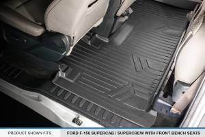 Maxliner USA - MAXLINER Custom Fit Floor Mats 2 Row Liner Set Black for 2015-2019 Ford F-150 SuperCab with 1st Row Bench Seat - Image 4