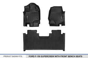 Maxliner USA - MAXLINER Custom Fit Floor Mats 2 Row Liner Set Black for 2015-2019 Ford F-150 SuperCab with 1st Row Bench Seat - Image 5