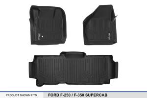 Maxliner USA - MAXLINER Custom Fit Floor Mats 2 Row Liner Set Black for 2008-2010 Ford F-250 / F-350 Super Duty SuperCab - Image 5