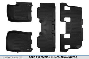 Maxliner USA - MAXLINER Custom Floor Mats 3 Row Liner Set Black for 2011-2017 Expedition / Navigator with 2nd Row Bench Seat or Console - Image 6