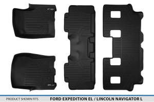 Maxliner USA - MAXLINER Floor Mats 3 Row Liner Set Black for 2011-2017 Expedition EL / Navigator L with 2nd Row Bench Seat or Console - Image 6