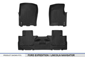 Maxliner USA - MAXLINER Floor Mats Liner Set Black for 2011-2017 Expedition / Navigator with 2nd Row Bucket Seats without Center Console - Image 5