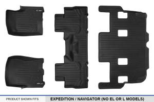 Maxliner USA - MAXLINER Floor Mats 3 Row Liner Set Black for 2011-2017 Expedition / Navigator with 2nd Row Bucket Seats without Console - Image 6