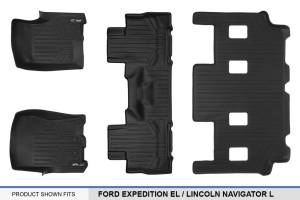 Maxliner USA - MAXLINER Floor Mats 3 Row Liner Set Black for 2011-2017 Expedition EL/Navigator L with 2nd Row Bucket Seats without Console - Image 6