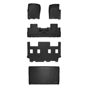 MAXLINER Floor Mats - Cargo Liner Set Black for 2011-17 Expedition EL/Navigator L with 2nd Row Bucket Seats without Console