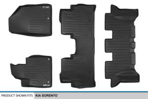 Maxliner USA - MAXLINER Custom Fit Floor Mats 3 Row Liner Set Black for 2016-2019 Kia Sorento 7 Passenger Model Only - Image 6