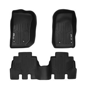 MAXLINER Custom Fit Floor Mats 1st and 2nd Row Liner Set for 2014-2018 Jeep Wrangler Unlimited (JK Old Body Style Only)