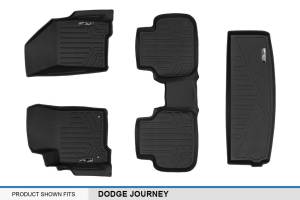 Maxliner USA - MAXLINER Floor Mats 2 Rows and Cargo Liner Behind 3rd Row Set Black for 2012-18 Dodge Journey with 1st Row Dual Floor Hooks - Image 6