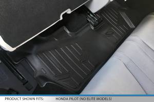 Maxliner USA - MAXLINER Custom Fit Floor Mats 3 Row Liner Set Black for 2016-2019 Honda Pilot 8 Passenger Model (No Elite Models) - Image 5