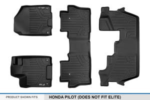 Maxliner USA - MAXLINER Custom Fit Floor Mats 3 Row Liner Set Black for 2016-2019 Honda Pilot 8 Passenger Model (No Elite Models) - Image 6