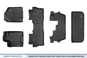 Maxliner USA - MAXLINER Custom Fit Floor Mats 3 Rows and Cargo Liner Behind 3rd Row Set Black for 2016-2019 Honda Pilot 8 Passenger Model - Image 7