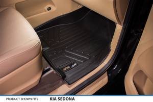 Maxliner USA - MAXLINER Custom Fit Floor Mats 2 Row Liner Set Black for 2015-2019 Kia Sedona 8 Passenger Model Only - Image 3