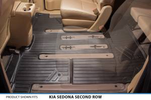 Maxliner USA - MAXLINER Custom Fit Floor Mats 2 Row Liner Set Black for 2015-2019 Kia Sedona 8 Passenger Model Only - Image 4