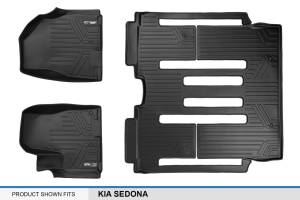 Maxliner USA - MAXLINER Custom Fit Floor Mats 2 Row Liner Set Black for 2015-2019 Kia Sedona 8 Passenger Model Only - Image 5