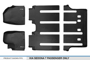 Maxliner USA - MAXLINER Custom Fit Floor Mats 3 Row Liner Set Black for 2015-2019 Kia Sedona 7 Passenger Model Only - Image 6