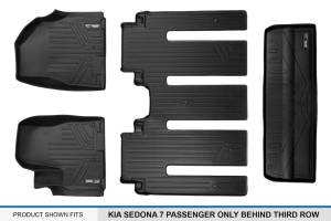 Maxliner USA - MAXLINER Custom Floor Mats 2 Rows and Cargo Liner Behind 3rd Row Set Black for 2015-2019 Kia Sedona 7 Passenger Model Only - Image 6
