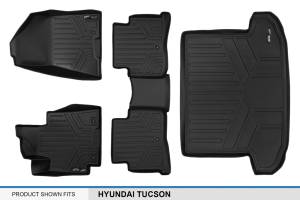 Maxliner USA - MAXLINER Custom Fit Floor Mats 2 Rows and Cargo Liner Set Black for 2016-2018 Hyundai Tucson (No Hydrogen Fuel Cell Models) - Image 6