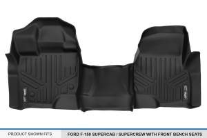 Maxliner USA - MAXLINER Floor Mats 1st Row 1 Piece Liner Black for 2015-2019 Ford F-150 SuperCab or SuperCrew Cab with 1st Row Bench Seat - Image 4