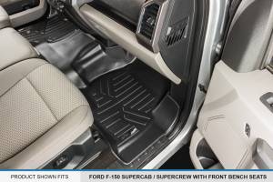 Maxliner USA - MAXLINER Custom Fit Floor Mats 2 Row Liner Set Black for 2015-2019 Ford F-150 SuperCrew Cab with 1st Row Bench Seat - Image 3