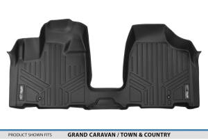 Maxliner USA - MAXLINER Custom Fit Floor Mats 1st Row 1 Piece Liner Black for 2008-2019 Dodge Grand Caravan / Chrysler Town & Country - Image 4