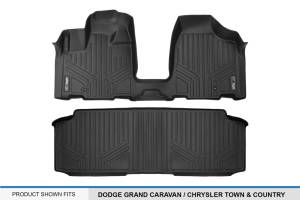 Maxliner USA - MAXLINER Floor Mats 2 Row Liner Set Black for 2008-2019 Grand Caravan / Chrysler Town & Country (with 2nd Row Bench Seat) - Image 5