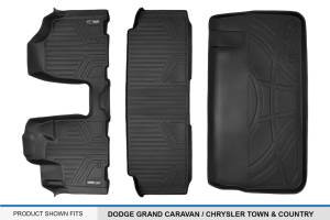 Maxliner USA - MAXLINER Floor Mats and Cargo Liner Behind 3rd Row Set Black for 2008-19 Caravan / Town & Country (with 2nd Row Bench Seat) - Image 6
