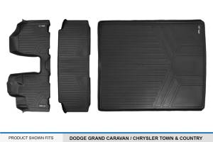 Maxliner USA - MAXLINER Floor Mats and Cargo Liner Behind 2nd Row Set Black for 2008-19 Caravan / Town & Country (with 2nd Row Bench Seat) - Image 6