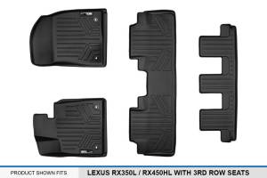 Maxliner USA - MAXLINER Custom Fit Floor Mats 3 Row Liner Set Black for 2018-2019 Lexus RXL with 3rd Row Seats - All Models - Image 6