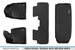 Maxliner USA - MAXLINER Floor Mats 2 Rows and Cargo Liner Set Behind 3rd Row Black for 2018-2019 Lexus RXL with 3rd Row Seats - All Models - Image 6