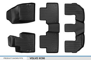 Maxliner USA - MAXLINER Custom Fit Floor Mats 3 Row Liner Set Black for 2016-2019 Volvo XC90 - No Plug-in Hybrid Models - Image 6