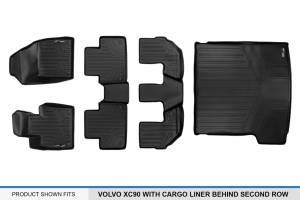 Maxliner USA - MAXLINER Floor Mats 3 Rows and Cargo Liner Behind 2nd Row Set Black for 2016-2019 Volvo XC90 - No Plug-in Hybrid Models - Image 7