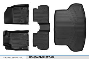 Maxliner USA - MAXLINER Custom Fit Floor Mats and Cargo Liner Set Black for 2016-2019 Honda Civic Sedan - Image 6