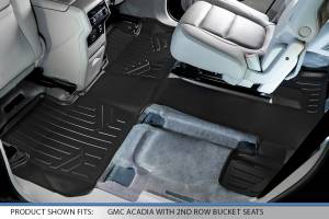 Maxliner USA - MAXLINER Floor Mats 3 Rows and Cargo Liner Behind 2nd Row Set Black for 2017-2019 GMC Acadia with 2nd Row Bucket Seats - Image 4