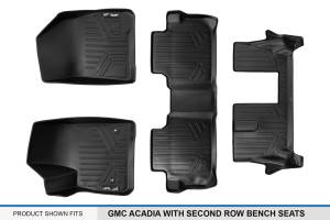 Maxliner USA - MAXLINER Custom Fit Floor Mats 3 Row Liner Set Black for 2017-2019 GMC Acadia with 2nd Row Bench Seat - Image 6