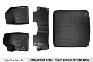 Maxliner USA - MAXLINER Custom Floor Mats 2 Rows and Cargo Liner Behind 2nd Row Set Black for 2017-2019 GMC Acadia with 2nd Row Bench Seat - Image 6