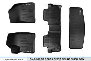 Maxliner USA - MAXLINER Custom Floor Mats 2 Rows and Cargo Liner Behind 3rd Row Set Black for 2017-2019 GMC Acadia with 2nd Row Bench Seat - Image 6