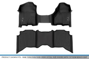 Maxliner USA - MAXLINER Floor Mats 2 Row Liner Set Black for 2012-2018 Ram 1500/2500/3500 Crew (4 Full Size Doors) with 1st Row Bench Seat - Image 5