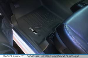 Maxliner USA - MAXLINER Custom Fit Floor Mats 2 Row Liner Set Black for 2012-2018 Dodge Ram 2500/3500 Mega Cab - Image 2