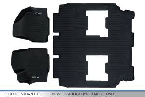 Maxliner USA - MAXLINER Custom Fit Floor Mats 3 Row Liner Set Black for 2017-2019 Chrysler Pacifica Hybrid Model Only - Image 5