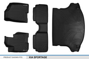 Maxliner USA - MAXLINER Custom Fit Floor Mats 2 Rows and Cargo Liner Set Black for 2014-2016 Kia Sportage - Image 6