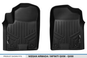Maxliner USA - MAXLINER Custom Fit Floor Mats 1st Row Liner Set Black for 2017-2018 Armada / 2011-2013 Infiniti QX56 / 2014-2018 QX80 - Image 4