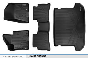 Maxliner USA - MAXLINER Custom Fit Floor Mats and Cargo Liner Behind 2nd Row Upper Deck Set Black for 2017-2020 Kia Sportage - Image 6