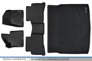 Maxliner USA - MAXLINER Custom Fit Floor Mats and Cargo Liner Behind 2nd Row Lower Deck Set Black for 2017-2020 Kia Sportage - Image 6